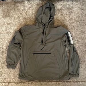 Green Forever 21 Mens Half Zip Windbreaker